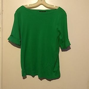Green boat neck shirt sz 1x